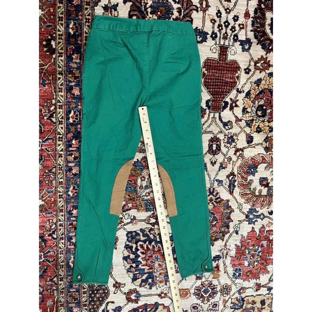 Young Kids Polo Ralph Lauren Kelly green Equestrian Style Suede Jeans Size 12